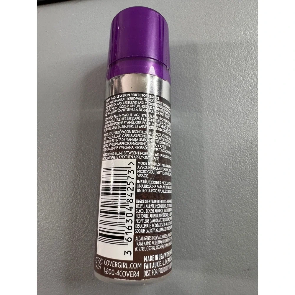Covergirl Skin Perfector Essence Women 1oz 80 Deep Excellent Simply Ageless Tint